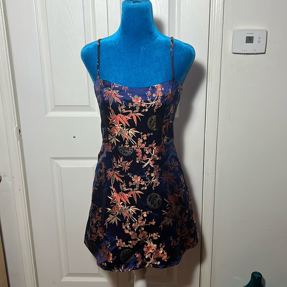 Realisation Floral Silk Mini Dress Small